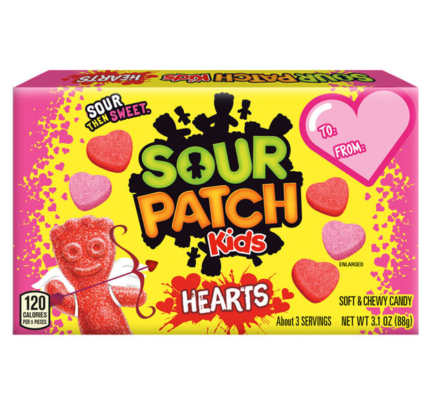 Sour Patch Kids Valentine Hearts Theater Box 3.1 oz