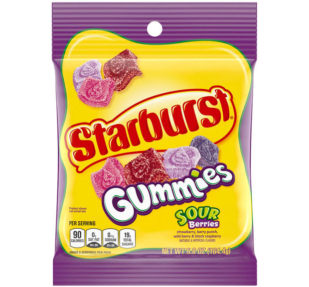 Starburst Gummies Sour Berries, 5.8 oz