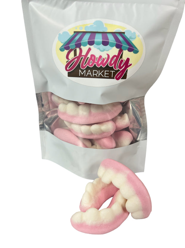 Freeze Dried Gummy Teeth - Strawberry Flavor - 10 count