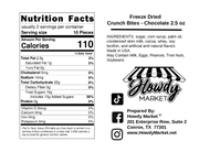 Freeze Dried Chocolate Crunch Bites 2.5 oz