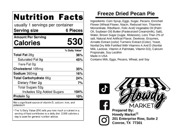 Freeze Dried Pecan Pie Bites, 6 count