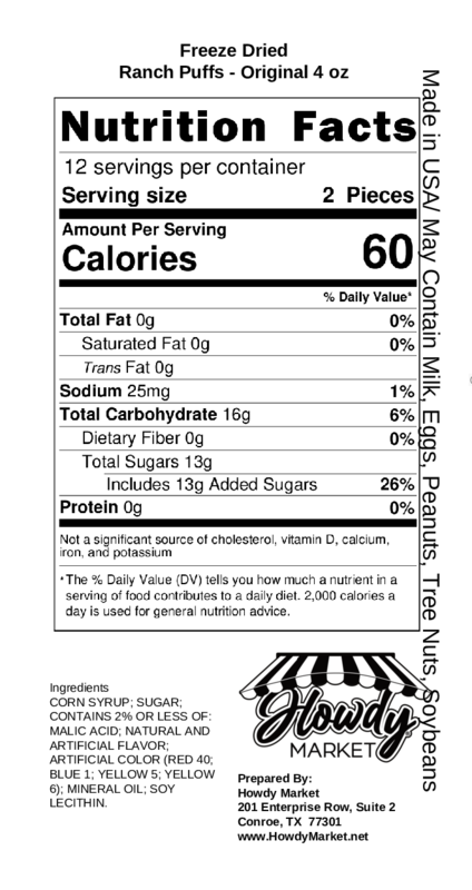 Freeze Dried Rancher Puffs Choose Flavor/Size - READ DISCLAIMER BELOW