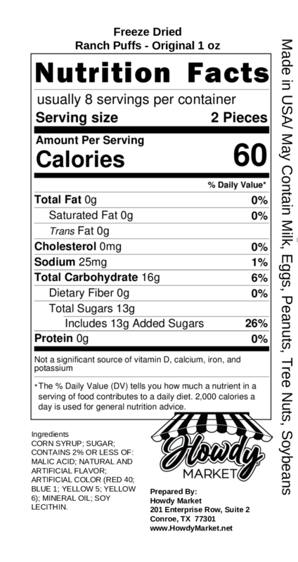 Freeze Dried Rancher Puffs Choose Flavor/Size - READ DISCLAIMER BELOW