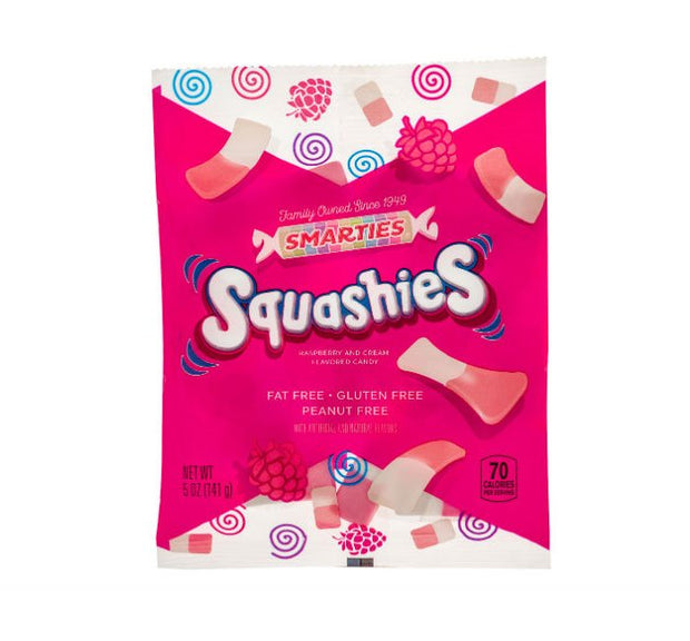 Smarties Squashies Raspberry and Cream chewy candy 5 oz