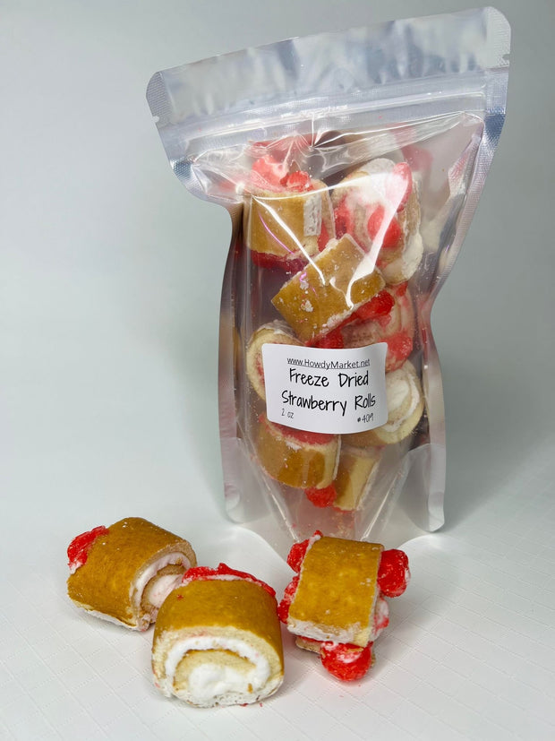 Freeze Dried Strawberry Rolls, 6 peices