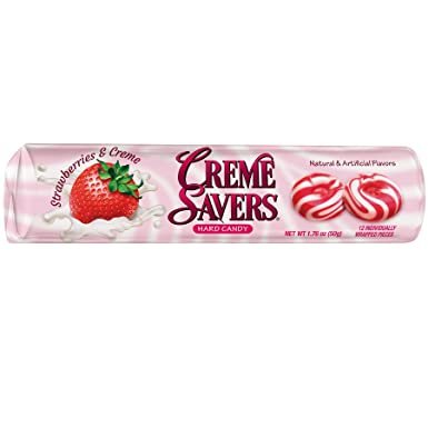 Creme Savers Strawberries & Creme Candy 1.76 oz.